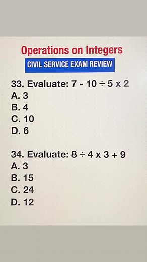 Mastering PEMDAS Rules for the Civil Service Exam