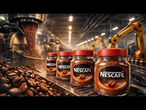 Inside a $2 Billion Coffee Roasting Plant: Transforming Plants into Instant Coffee Delights.