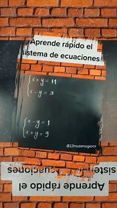 🎥 ¿Aún se te complican los sistemas de ecuaciones? ¡Eso está por cambiar! 😏 En este reel te muestro una manera súper rápida y sencilla para que domines este tema que tanto aparece en exámenes 📚✨. ¡Aprende cómo resolverlos sin dolor de cabeza! 💡 ¿Qué método usé ? Sustitución, igualación o eliminación... ¡Te lo explico de manera exprés! 🙌 💬 Comenta si te sirvió o cuéntame qué otro tema te gustaría que explique. 👇 📲 Comparte este video con ese amigo que siempre te pide ayuda en matemáticas.