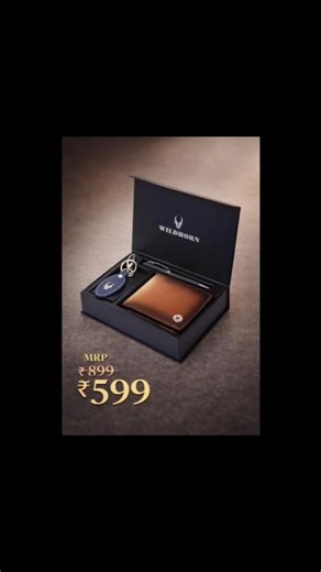Description mai link hai 🔗🖇️ WildHorn Leather Wallet, Keychain & Pen Combo I Gift Hamper for Men