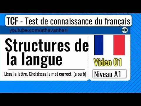 Entraînement au TCF - Structures de la langue A1 - Video 01