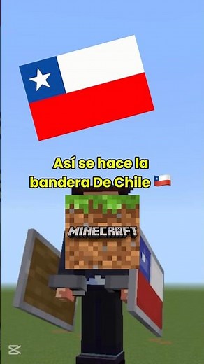 Así se hace la bandera de chile 🇨🇱 en Minecraft 💥🔥💥🔥💥🔥💥🔥💥🔥