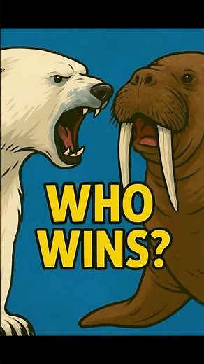 Polar Bear vs Walrus 🐻‍❄️🦭 | Who Wins This Arctic Clash?