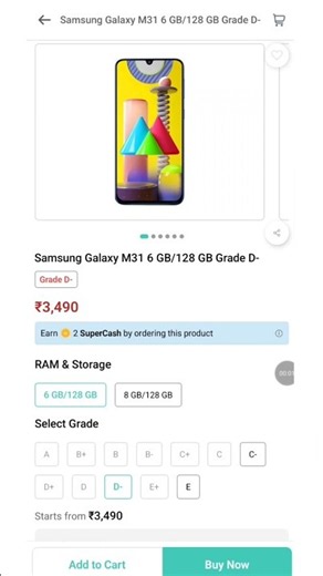 Samsung Galaxy M31 Grade D-