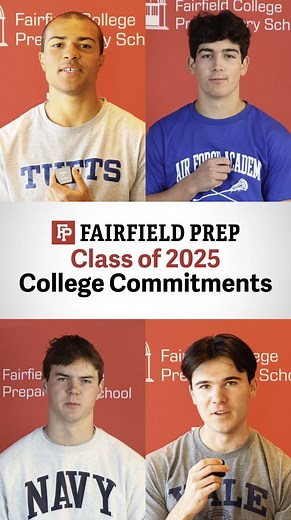 Fairfield Prep’s #ClassOf2025 is bound for some of the country’s most prestigious colleges and universities, living out the values of a Jesuit education. Hear from our seniors as they announce their next steps! #AMDG #PrepExcellence #BeIgnited | Fairfield Prep