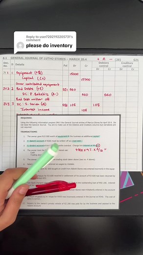 Trading Stock in General Journal | Correcting Errors and Drawings