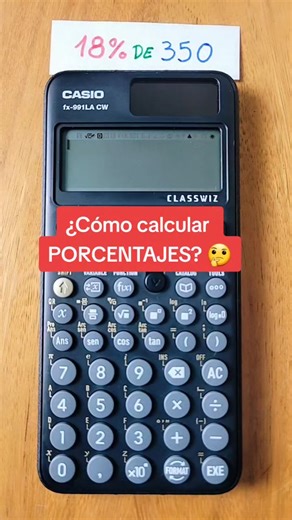 Cómo calcular PORCENTAJES con la CALCULADORA 🤔 #aprendiendoentiktok #aprendiendomatematica #calculadora #casio