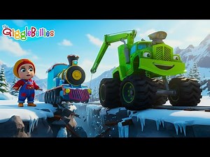 Monty & Tow Truck Rescue The Train | Nursery Rhymes - GiggleBellies