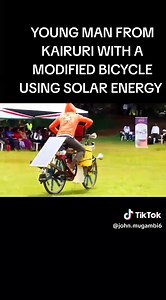 120K views · 1.3K reactions | This young man from Mt Kenya says this bicycle he has designed uses solar power. This is really good | Alinur Mohamed | Facebook