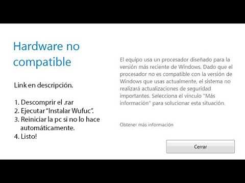 Como solucionar el problema de hardware no compatible en Windows 7