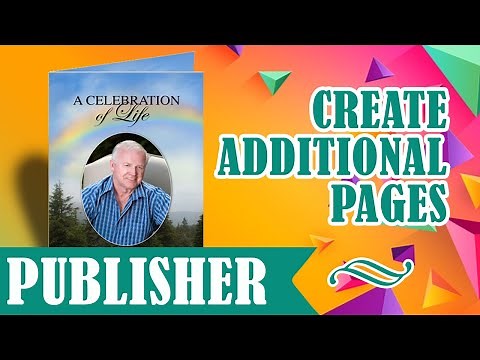 Create Additional Pages Publisher - Funeral Program Template