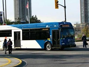 Mississauga (miWay Transit) New Orion VII HEV Express Bus At City Centre Transit Terminal