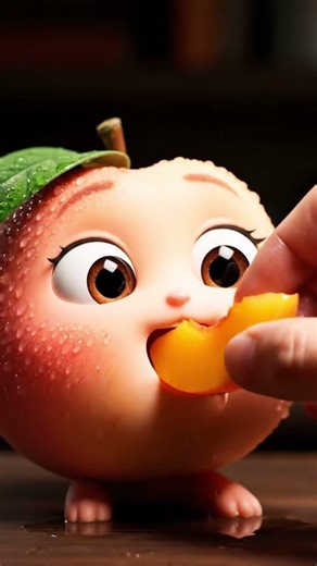 “Cute Peach Eats Itself 🍑😲 | AI Baby Fruit Animation #Shorts” #eating #mukbang #fruitcutting