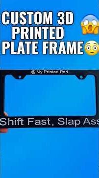 Custom 3D Printed License Plate Frame 😱 | Unique Car Mod You Didn’t Know You Needed