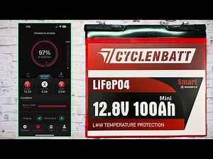 NEW! Cyclenbatt 100Ah Mini Smart LiFePO4 Battery With Bluetooth