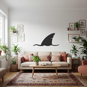 Shark Metal Wall Art, Modern Ocean Inspired Wall Decor, Nautical Sea Life Wall Sculpture, Minimalist Shark Design for Kitchen or Living Room - Etsy Canada