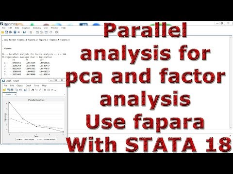 Parallel analysis for pca and factor analysis Use fapara With STATA 18
