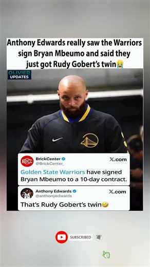 Anthony Edwards ROASTS Warriors' New Signing: "That's Rudy Gobert's Twin!" 💀🏀#shorts
