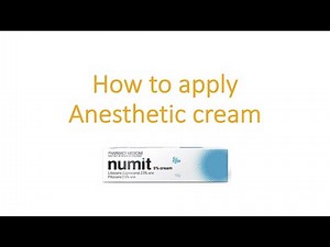 Application of anaesthetic cream pre-circumcision
