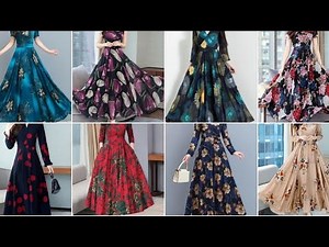 printed 40+ long frock collection| long frock design collection| long frock for summer images|