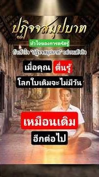 บทเดียวสูงสุด ต้องรู้ก่อนตาย 99% #ปฏิจจสมุปบาท #ธรรมะ #พุทธวจน #ดับทุกข์ #ปล่อยวาง #ฟังธรรม #สงบ