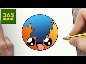 COMMENT DESSINER LOGO FIREFOX KAWAII ÉTAPE PAR ÉTAPE – Dessins kawaii facile