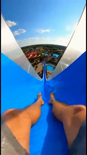 Professional Swimmer Reacts to Water Slide Fails #reaction #swimming #shorts