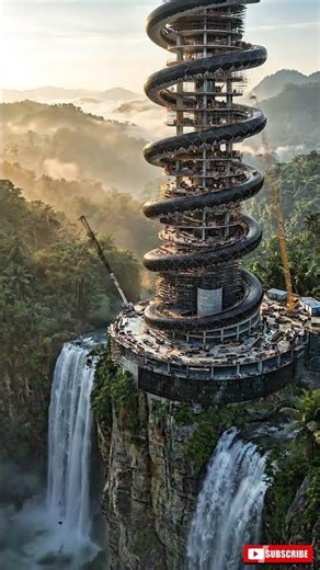 From Nothing to a Futuristic Python Tower 🐍🏝️ | Epic Cliffside Timelapse Build