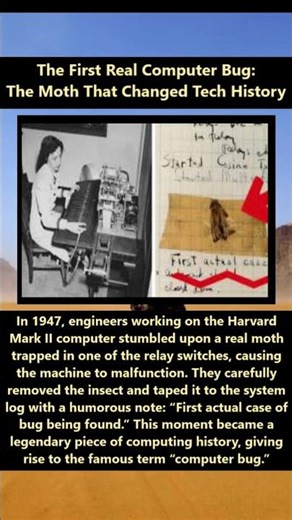 The First Real Computer Bug: The Moth That Changed Tech History