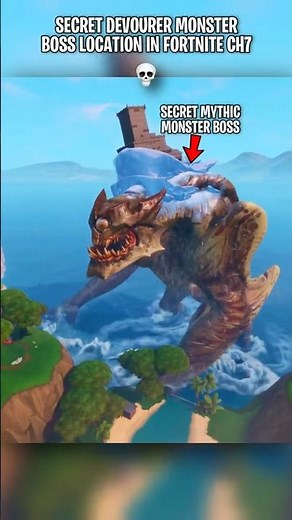 SECRET DEVOURER MONSTER BOSS LOCATION in Fortnite Chapter 7 Season 2 💀 #fortnite #fortniteclips