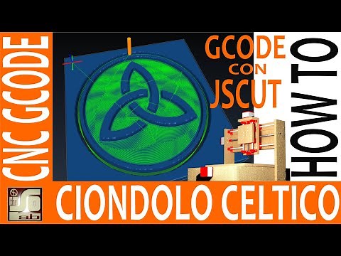 CNC Creation of gcode son free software JScut - Celtic pendant
