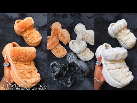 CROCS STOMP QUILTED CLOGS UNBOXING REVIEW & TRY ON | FT. 3 COLORWAYS | NEW WINTER CROC STYLES!