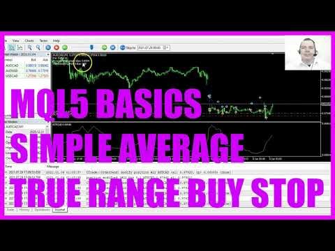LEARN MQL5 TUTORIAL BASICS - 122 SIMPLE AVERAGE TRUE RANGE BUY STOP