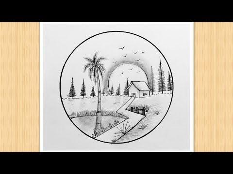 Circle painting /Easy drawing ideas for beginners/ How to draw pencil sketch drawing