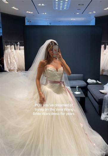Trying on the Vera Wang Bride Wars Wedding Dress
