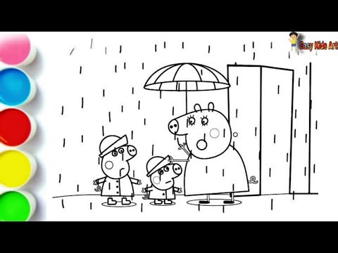🐷 How to Draw & Color Peppa Pig, George Pig & Mommy's Pig | Easy Step by Step for Kids 🎨
