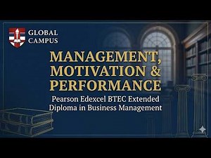 Management, Motivation and Performance | Pearson Edexcel BTEC Extended Diploma in Business