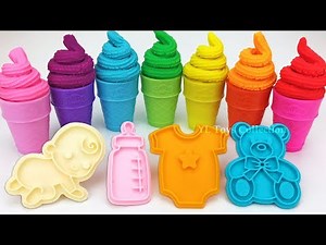 6 Colors Play Doh Ice Cream with Baby Theme Cookie Molds Surprise Toys Zuru 5