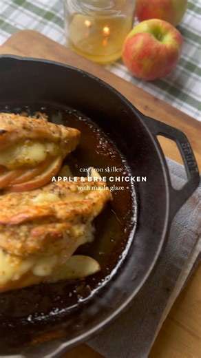 509K views · 247 reactions | APPLE & BRIE CHICKEN with maple glaze...