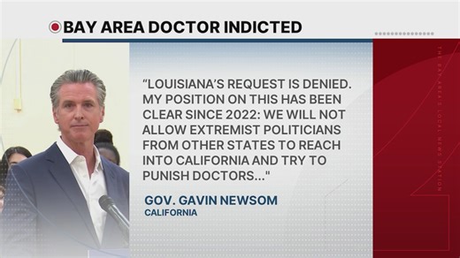 Bay Area doctor charged with 'criminal abortion' in Louisiana