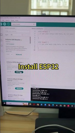 Install the ESP32 plugin in the Arduino IDE#acebott