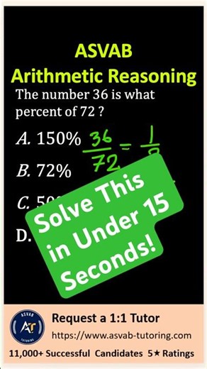 “Can You Solve This Problem in Less Than 15 Seconds? #asvab #asvabtutor #asvabmath