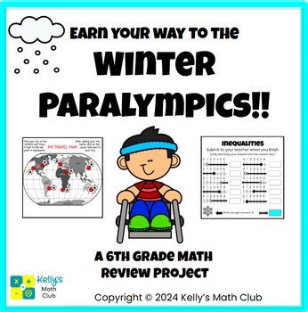 6th Grade Math Review Project (PBL) Winter Paralympics-Themed