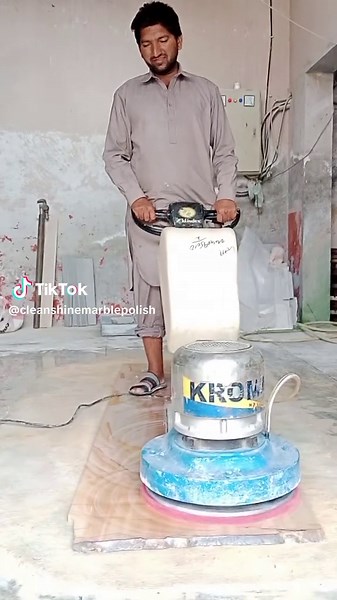 Polishing Marble Slab With Klindex Kroma 4 HP #klindex #kroma