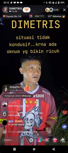 Situasi Tidak Kondusif di DIMETRIS, Live Gagal