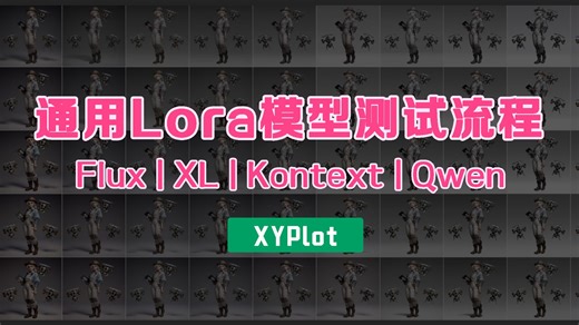 Flux、XL、Kontext、Qwen通用Lora模型测试流程