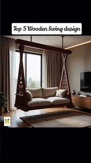 Wait for end 😂🥶 | Top 5 Wooden Swing Design Ideas 😍 | Luxury Jhula Designs for Home 🏡🔥#home #shorts