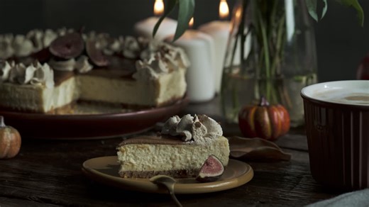 Autumn Table with Pie Slice and Fruits - Free Stock Video