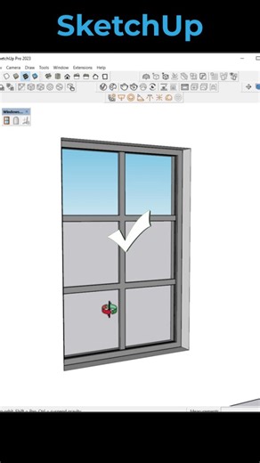 Deepak Verma CAD Softwares on Instagram: "🚀 New SketchUp Window Tip! 🪟✨ Want to create professional windows with muntins (glass divisions) in SketchUp within minutes? Use the Muntin Window Extension to design classic, modern & custom grid windows quickly — clean geometry, perfect proportions 🚀 With Muntin Window Extension, you can: ✔️ Create windows with glass divisions ✔️ Control rows, columns & spacing ✔️ Design classic & modern window styles ✔️ Adjust frame thickness easily ✔️ Save huge mo