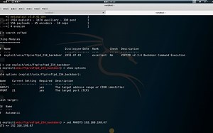 Kali2019 msf简单vsftpd 2.3.4漏洞利用